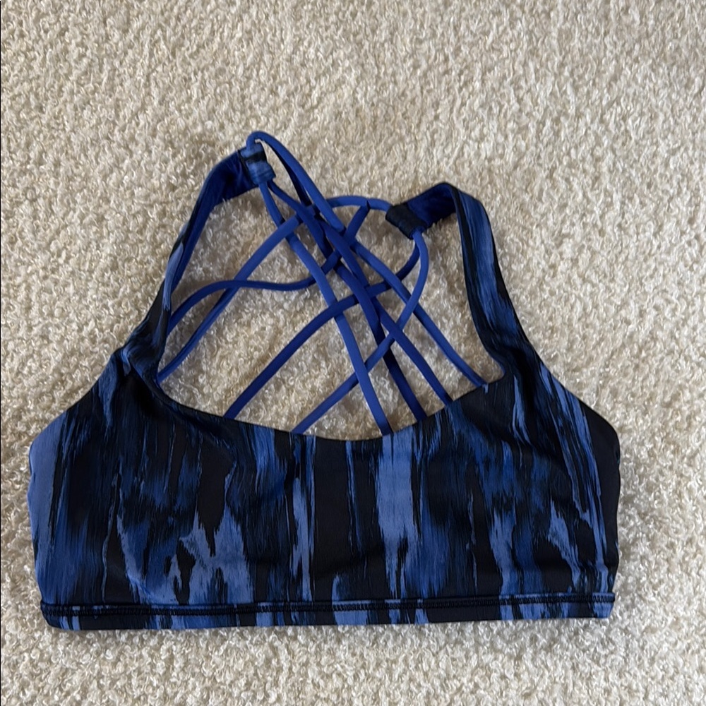 Lululemon Athletica Free to Be Blue Sports Bra